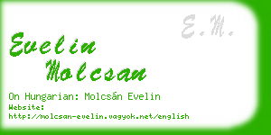 evelin molcsan business card
