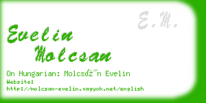 evelin molcsan business card